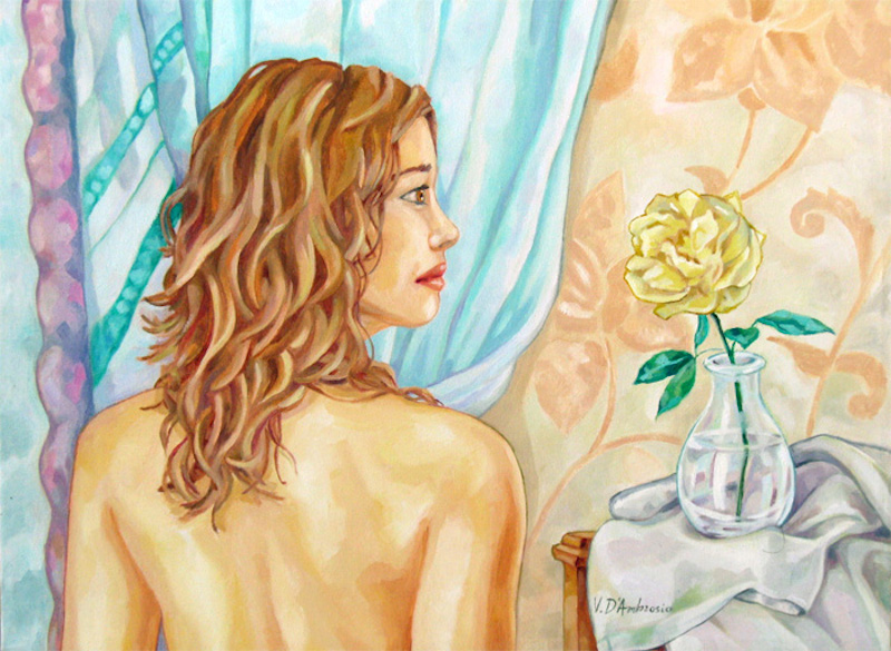 Nude & Yellow Rose